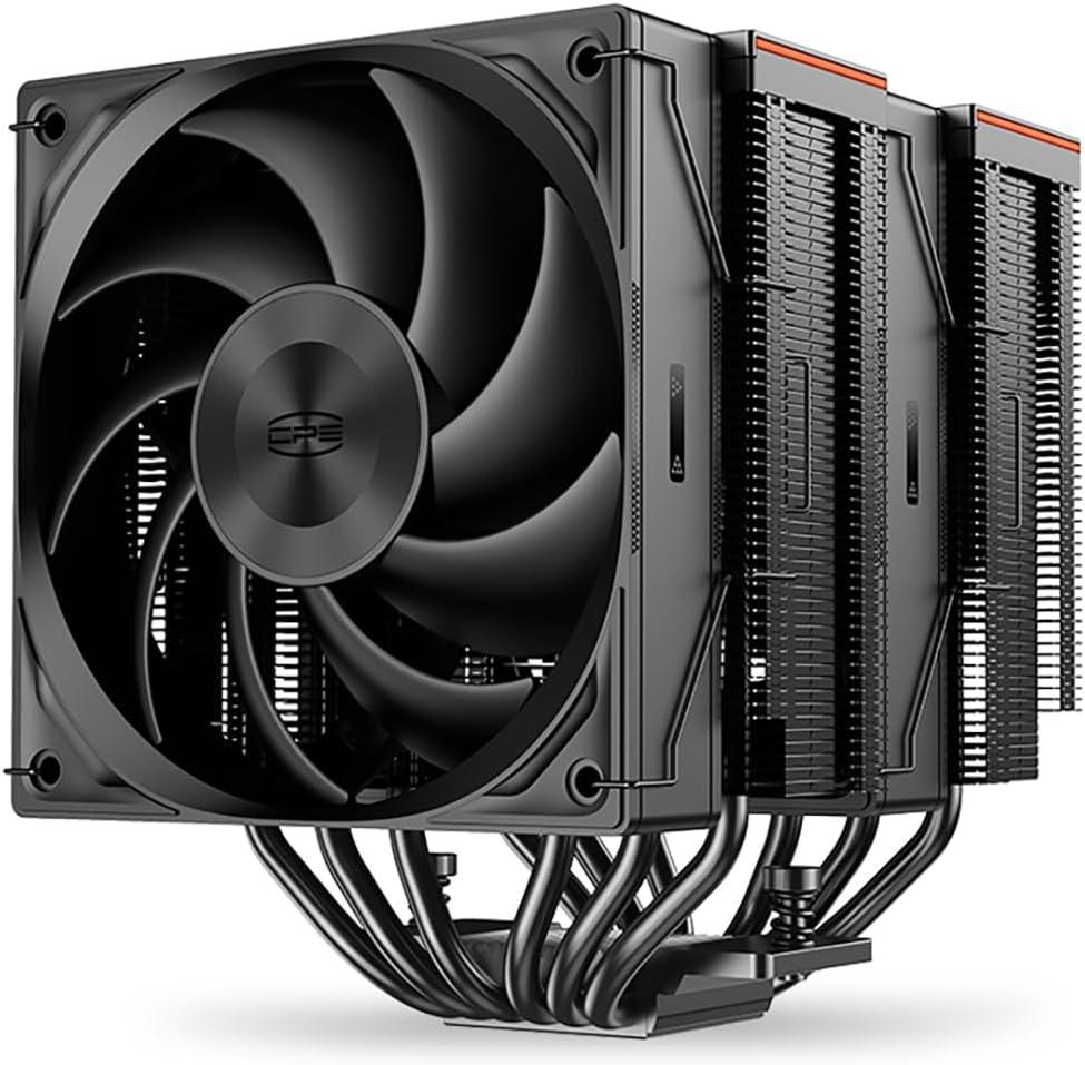 PCCOOLER CPS - RZ620 Black - 265W TDP - Dual Tower 6 * 6 Heat Pipe CPU Air Cooler with Adjustable PWM Three Mode Fans - Air Cooler for Intel LGA 115X/1200/1700 - AMD AM3/AM4 (RZ620-BKNWNX-GL)