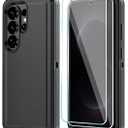 ONOLA Phone Case for Samsung Galaxy S26 Ultra Case with HD Screen Protector, Heavy Duty Shockproof & Dropproof 3-Layer Cover Phone Case for Galaxy S26 Ultra 6.9'', Black