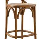Modway Gear X-Back Wood Bar Stool in Walnut