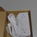 TESSAN Flat Plug Extension Cord 5 FT, Surge Protector Power Strip with 4 AC Outlets 1 USB C and 2 USB A Ports, 900 Joules Protection, Multiple Wall Outlet Extender Suitable for Office Dorm, Grey