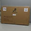 Modern Frame Clear Acrylic Freestanding Dog Gate - 32" Tall Folding 3-Panel Pet Barrier for Doorways, Stairs & Large Openings, Indoor Fence for Small to Large Dogs & Cats