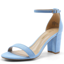 DREAM PAIRS Women's Chunk Low Heel Pump Sandals 7