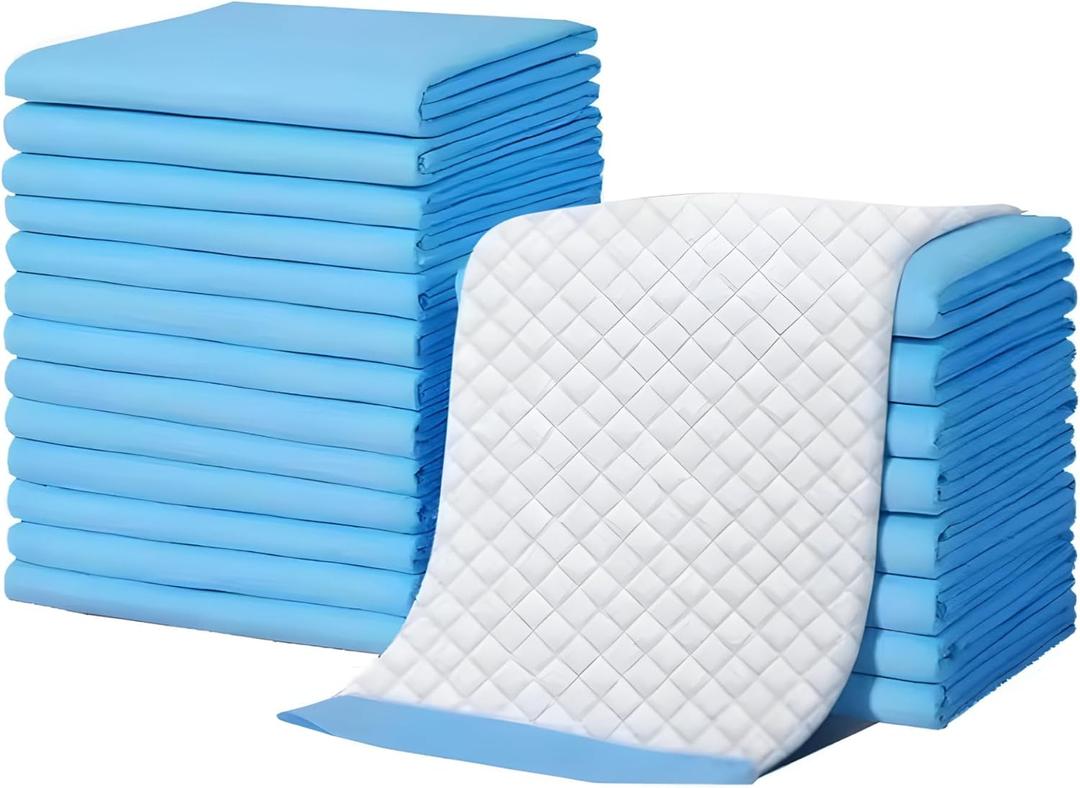 Welcoming Hands Disposable Bed Pads 23 x 36 in (100 Count) Leakproof Adults Incontinence Underpads, Extra Large Thicken Chucks, Heavy Duty Absorbent Puppy Training Pee Pads