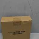 LAMU 2 Pack 2 Tier Lazy Susan Turntable Organizer 9.25'' Rotating Spice Rack Organization for Cabinet, Kitchen, Pantry, Countertop, Bathroom, Vanity, Medicine Cabinet Organizer, Clear