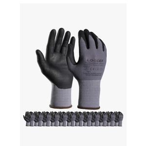 Safety Work Gloves MicroFoam Nitrile Coated-12 Pairs,Seamless Knit Nylon Gloves,Home Improvement,Micro-Foam Gloves, Size 12