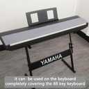 Piano Keyboard Anti-Dust Cover High Technology Fabric Key Cover Cloth Fit For Upright Piano, Electric Piano & Grand piano (Dark blue) (Gray)