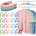 40 Pcs Travel Hangers Portable Foldable Travel Hanger Organizer, Plastic Cruise Essentials Clothes Drying Rack Folding Hangers for Camping Flying RV Europe Vacation Essentials Suitcase, Multi