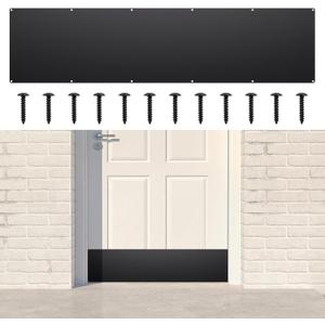 Metal Door Kick Plate for Bottom of Door, 8 x 34 Inches Strike Plates with Screws, Exterior/Interior Door Protection Plate, Door Plate for Decor Avoid The Door from Kicking