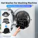 Silicone Hat Washer Cage Hat Cleaner for Baseball Caps, Rust-Proof & Shape-Saving Design,Ball Cap Washer Fit for Adults and Kids Hats Shaper,Flexible and durableCap holder,Black
