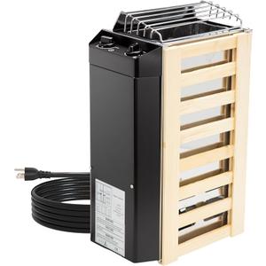 Ftzataz 110v Sauna Heater with Plug, 2kw Dry Sauna Heater, Electric Sauna Heater with 0-180 Minute Time Adjustment and 0-210°F Temperature Setting for 70-100 Cu.Ft Small Sauna Room, Home, Hotel, Spa