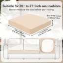 12 Pcs Patio Outdoor Cushion CoversWaterproof Stretch Cushion Covers ReplacementCushion SlipcoversWashable Individual Couch Slipcovers Set Furniture Protector for Pets(20-27 Inch,Peach)