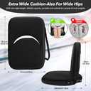 Stadium Seats Cushion for Bleachers with Strong Back Support, Folding Bleacher Seat with 20In Wide Cushion, 4LBS Lightweight, 6 Reclining Positions, Multifunctional Floor Chair for Indoor or Outdoor