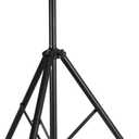 Pyle Universal Speaker Stand Mount Holder Heavy Duty Tripod w/ Adjustable Height from 40 to 71 and 35mm Compatible Insert Easy Mobility Safety Pin and Knob Tension Locking for Stability, Black