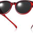 BrGuras Polarized Oversized Fit over Sunglasses Over Glasses with Cat Eye Frame for Women&Men