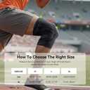 Knee Brace for Knee Pain Relief, Patella Gel Pad & Side Stabilizers, Knee Compression Sleeve for Running, Sports, Arthritis, Meniscus Tear, ACL & MCL Injury Recovery for Men & Women (Black, X-Large) (Black, XL)