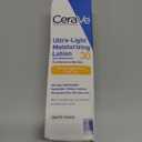 CeraVe Ultra-Light Moisturizing Lotion With SPF 30, Daily Face Moisturizer with SPF, Formulated with Hyaluronic Acid & Ceramides, Broad Spectrum SPF, Oil Free, Matte Finish, 1.7 Ounce