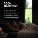 INOVADAY 100% Blackout Curtains for Bedroom Black Out Curtains 84 Inch Long, 50"W x 84"L