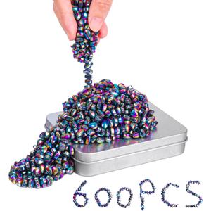 yuzshin Magnetic Balls Desk Fidget Toys 600pcs Mini Magnet Beads Ferrite Putty for Adults for Office