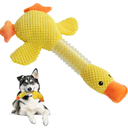 Fida Dog Chew Toys for Aggressive Chewers Rubber Neck, Squeaky Dog Toys for Large Dogs, Indestructible Dog Toy Durable Puppy Teething Toys Plush Duck Dog Toy to Keep Them Busy