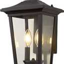 Outdoor Wall Lantern, Large Exterior Waterproof Wall Sconce Light Fixture, Black Anti-Rust Outside Porch Sconce Lights with Clear Glass, A272