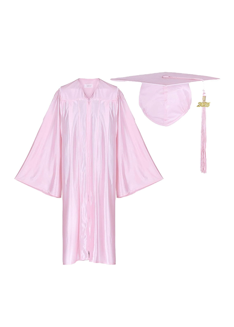 Unisex Student Graduation Gown Cap Set with 2025 Outfit for Adult Size 45