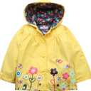 Arshiner Girl Baby Kid Waterproof Hooded Coat Jacket Outwear Raincoat Hoodies (Yellow, XS)