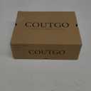 Coutgo Womens High Heels Sandals Lace Bow Tie Back Open Toe Ankle Strap Sexy Stiletto Wedding Party Dress Shoes 10