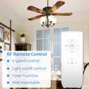 Smart WiFi Fan Switch Ceiling Fan and Light Remote Control Kit, WiFi Controller Compatible with Alexa Google, Phone APP Control, No Hub Required, Universal Ceilingfan Light Remote Control