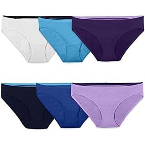 Fruit of the Loom Women's Breathable Underwear, Moisture Wicking Keeps You Cool & Comfortable, Size 5/6