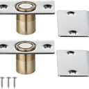JQK Closet Magnetic Door Ball Catch Hardware, 430 Stainless Steel Catch Adjustable with Strike Plate, Polished Steel Finish 2 Pack, HBC120-BN-P2 (Chrome)