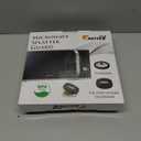 Collapsible Microwave Cover for Food - Silicone and Glass Splatter Guard Lid for 6-12 inch Plates & Bowls, Dishwasher Safe, Heat Resistant, BPA-Free, Gray