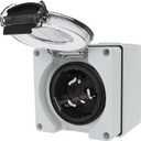 STARELO 50 Amp Generator Power Inlet Box NEMA SS2-50P,125/250 Volt 12500W, Outdoor dustproof and Weatherproof for generators, Welding Machines, etc.ETL Listed.(NEMA SS2-50P Box)