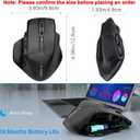 E-YOOSO Large Wireless Mouse for Big Hands, X-31 Cordless Ergo Computer Mouse, 6 Buttons, 5-Level 4800 DPI, 18 Months Battery Life, for Laptop, PC, Chromebook (Black)