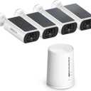 Solar Security Cameras Wireless Outdoor, 4 Cam-Kit, 4MP Solar Security Camera Wireless System, Color Night Vision, Motion Detection, No Monthly Fee, 64GB Memory Card