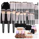 MAANGE Makeup Brushes 51 Pcs Makeup Kit, Multi-functional Makeup Tool Set with Makeup Brush Foundation Brush Make up Brushes Set (Black Gold)