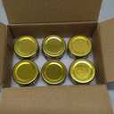 1.5oz 6Pack Mini Glass Hexagon honey Jars Gold Lids, Jam Honey DipperWedding FavorsBaby FoodCandleCrafts Canning JarGlasses jar (Golden)