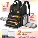 YOREPEK Extra Large Nail Polish Organizer Case Backpack Holds 96 to 100+ Bottles(15ml/0.5 fl.oz) UV Nail Lamp,Nail Organizers and Storage with 2 Removable Pouches Fits Nail Stuff,Gift for Manicurist
