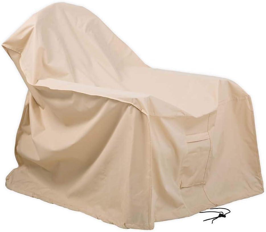 Plow & Hearth Adirondack Chair Outdoor Furniture Cover, Tan