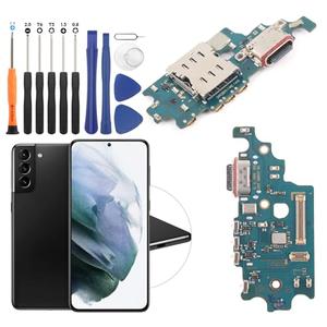 Dock Connector for Samsung Galaxy S21+ Plus 5G Charging Port Flex Cable Replacement for Samsung Galaxy S21 Plus 5G G996U USB Charger Dock Board Connector with Tools(Black)