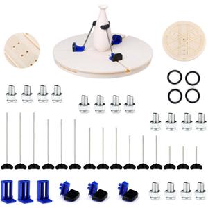 Pottery Machine Turntable Clamp,Ceramics Art Sculpting Clamp Repair Tools,Portable Pottery Centering ToolAdjustable Ceramic Art Repair Tool for Ceramic Beginners Professionals,White