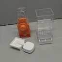 No Mess Bird Feeder for Cage, Automatic Drinker for Parakeet, Canary & Budgies (Orange)
