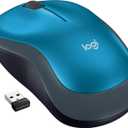 Logitech M185 Wireless Mouse, 2.4GHz with USB Mini Receiver, 12-Month Battery Life, 1000 DPI Optical Tracking, Ambidextrous, Compatible with PC, Mac, Laptop - Blue