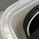 IRIS USA Dog Food Storage Container, 2 Pack, Up to 30 lbs Each, Airtight Seal for Freshness, Wheels for Rolling, Easy One Hand Opening, Made in USA, BPA Free, Clear/Black