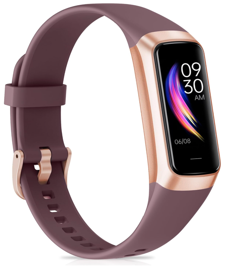 Moremore Fitness Tracker, Activity Tracker with 1.1" AMOLED Screen, Fitness Watch with 24/7 Heart Rate, 25 Sports, Calorie Tracking, Waterproof Step Tracker for Android iPhones Women Men