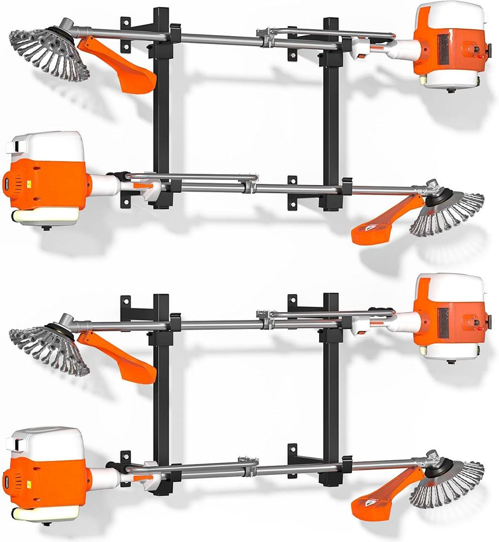 Weed Eater Rack for Enclosed Trailer,4 Place Landscape Trimmer Racks,Weedeater Rack for Walls,Weed Wacker Holder for Lawn Equipment, for Enclosed Trailers,Garage (4 Place)