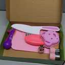 20PCS Kids Knife Set for Real Cooking, Child-Friendly Plastic Toddler Kitchen Tools, Montessori Kids Cooking Sets with Cutting Board Crinkle Cutters, Gifts Toys for 3 4 5 6 7 8 9 10 Year Old