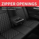 HChengkikz Car Seat Covers Full Set, Breathable and Waterproof Napa Leather Car Seat Cover, Interior Universal Fit for Cars, Sedans, SUVs, Vans, Trucks (Full Seat, Black)