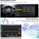 7" Double Din Car Stereo Compatible with Wireless Apple Carplay Android Auto|Bluetooth 5.2|180W Outputs|Subwoofer|FM|AM|USB|38W Fast Charge|Physical Knob|Backup Camera|Stereo for 7x4.02 2 DIN Size