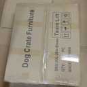 26" Heavy Duty Dog Crate Furniture for Small,Medium and Large Dogs,Rustic Wooden Dog Cage Kennel Indoor Furniture with Waterproof Top,Decorative Pet House Side End Table (Black & Wood)