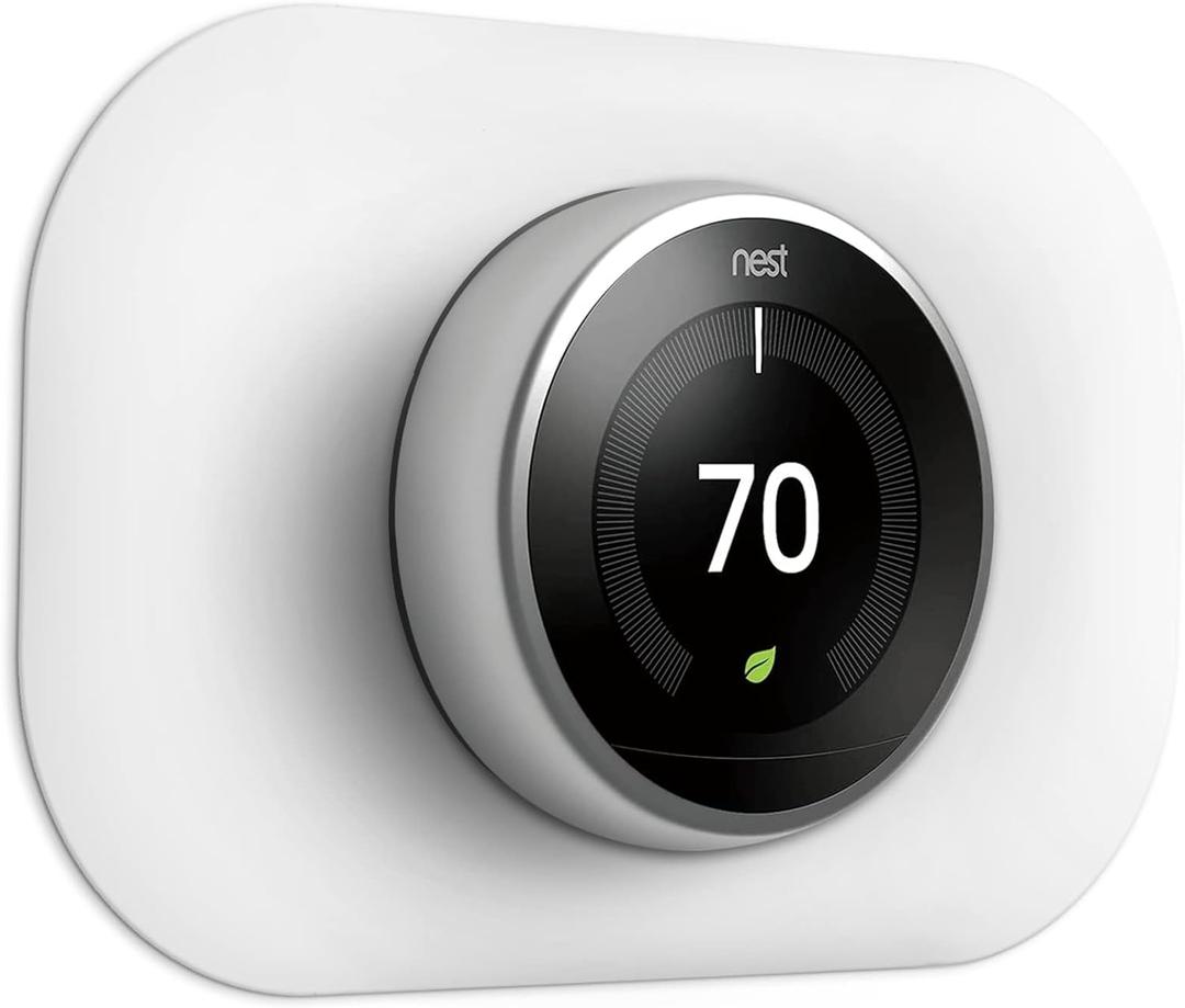 Compatible with Google Nest Thermostat 1st/2nd/3rd Wall Plate Cover - Petrichor Nest Thermostat Trim Kit, Made for Google Nest Thermostat 1st/2nd/3rd, Cover Imperfections Easy to Install - Snow (White)